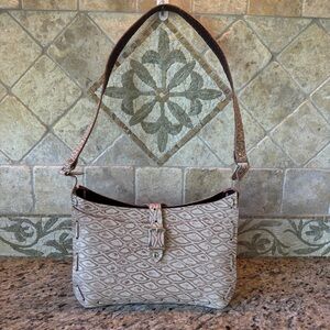 Rare Vintage Handcrafted Leather Shoulder Purse‎